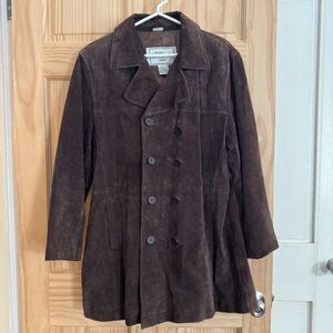 MODERN ESSENTIAL BROWN SUEDE JACKET